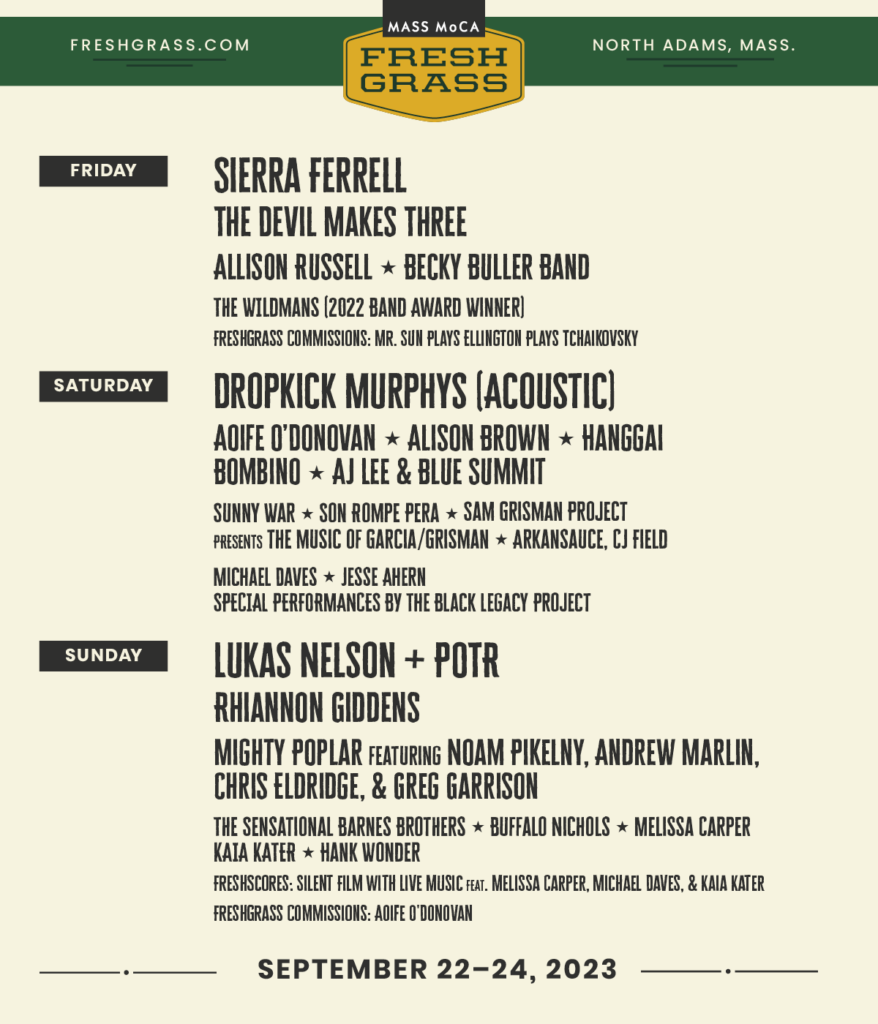 Schedule FreshGrass Festival